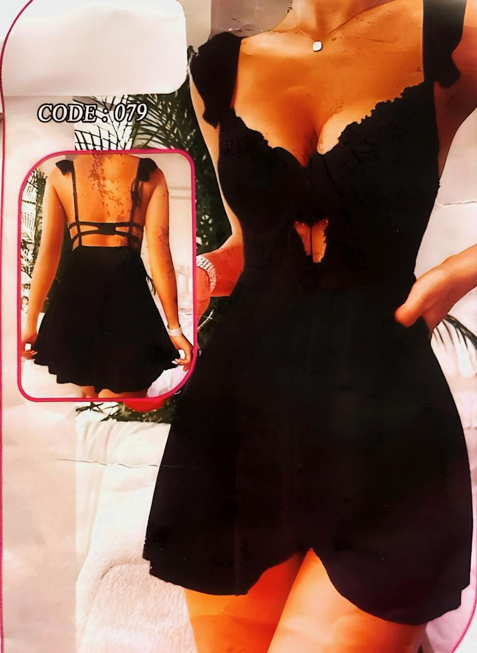 Two-piece transparent lingerie